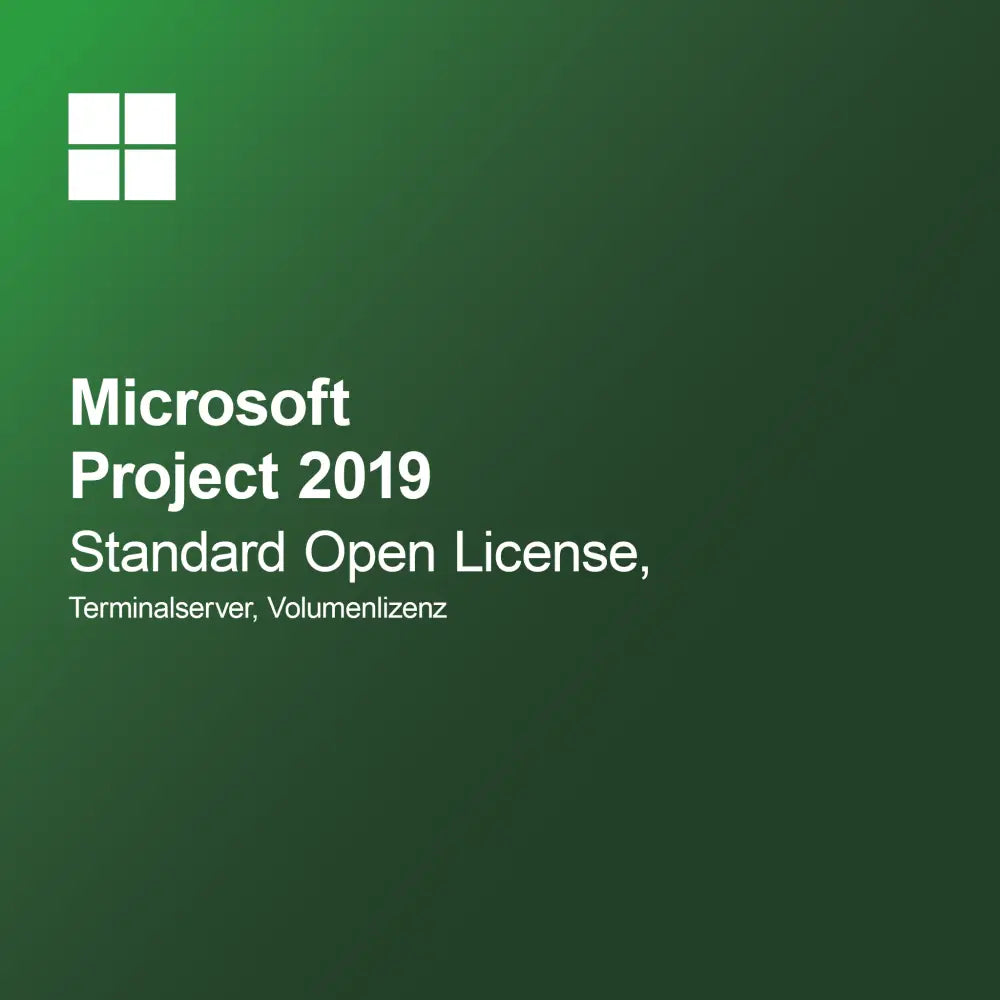 Microsoft Project 2019 Standard Open License, Terminalserver, Volumenlizenz